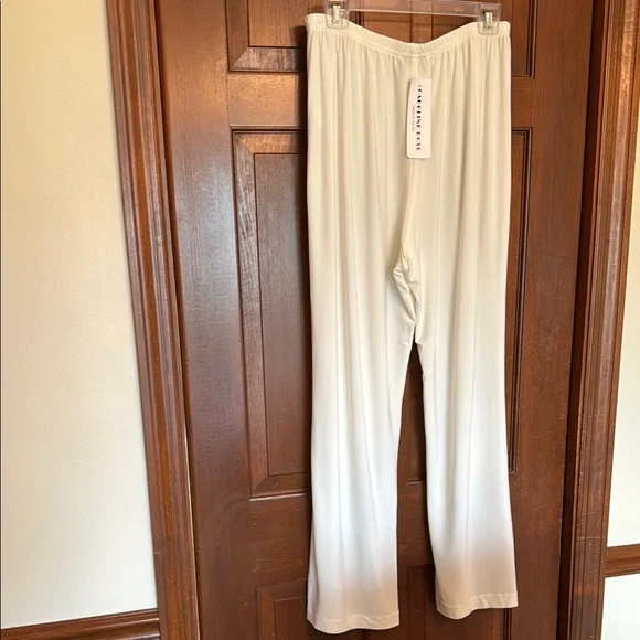 Brand New Caroline Rose White Wide Leg Pants - Picture 3 of 10